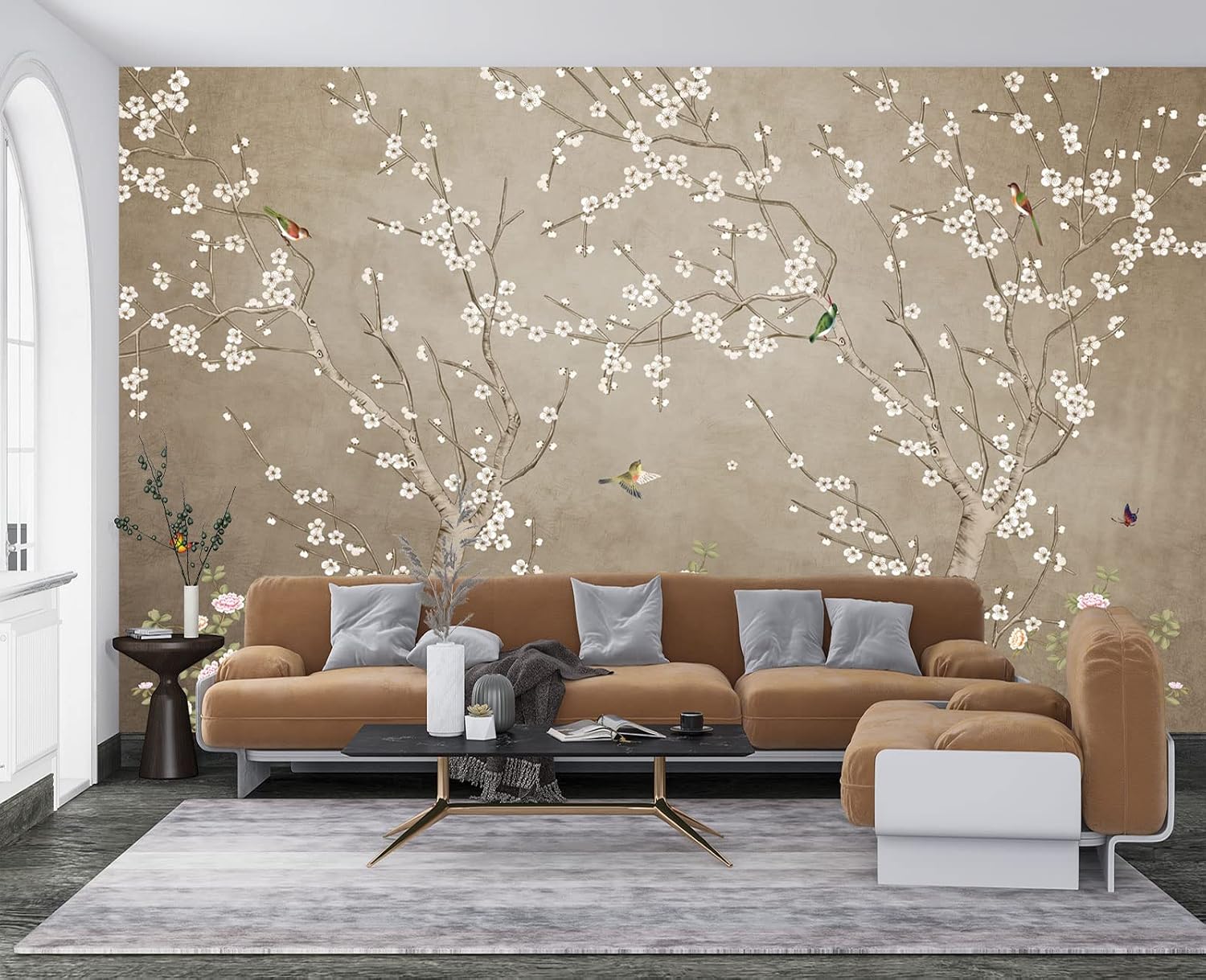 Chinoiserie Mural Wallpaper for Full Walls: Panel Sizing, Lead Time, and the Sample Policy Gap